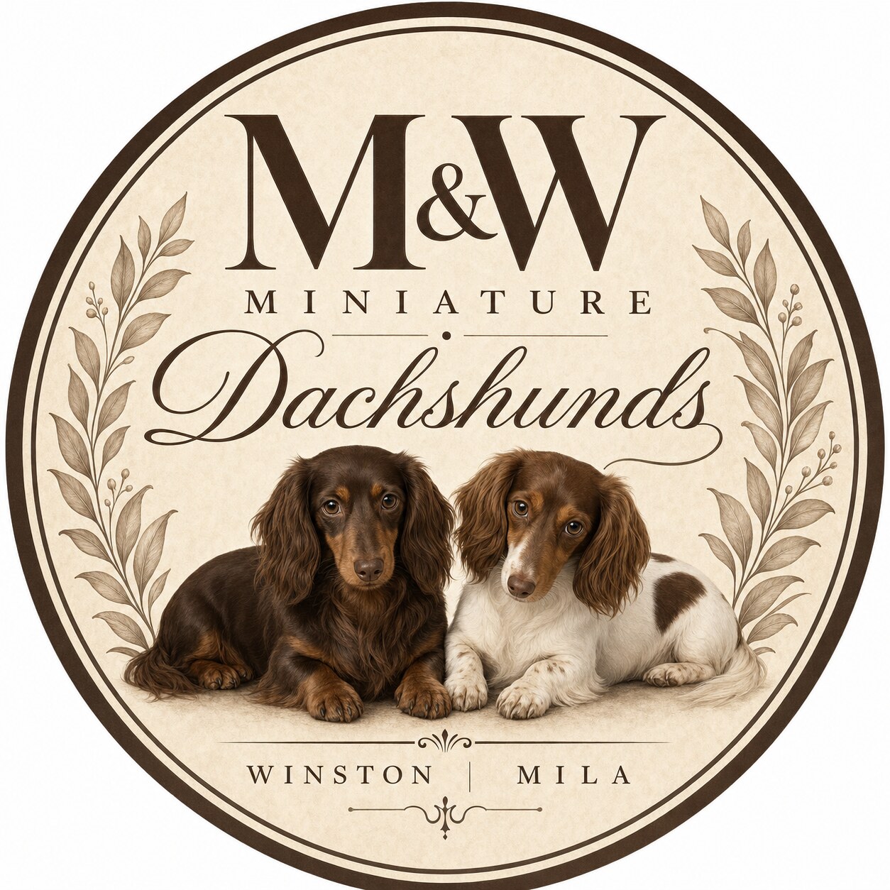 M&W Miniature Dachshunds logo